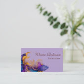 Abstrakte Aquarellfarbe, goldfarben Visitenkarte (Stehend Vorderseite)