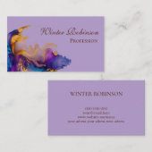 Abstrakte Aquarellfarbe, goldfarben Visitenkarte (Vorne/Hinten)