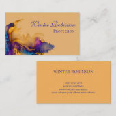 Abstrakte Aquarellfarbe, goldfarben Visitenkarte (Vorne/Hinten)