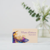 Abstrakte Aquarellfarbe, goldfarben Visitenkarte (Stehend Vorderseite)