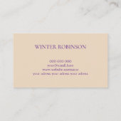 Abstrakte Aquarellfarbe, goldfarben Visitenkarte (Rückseite)