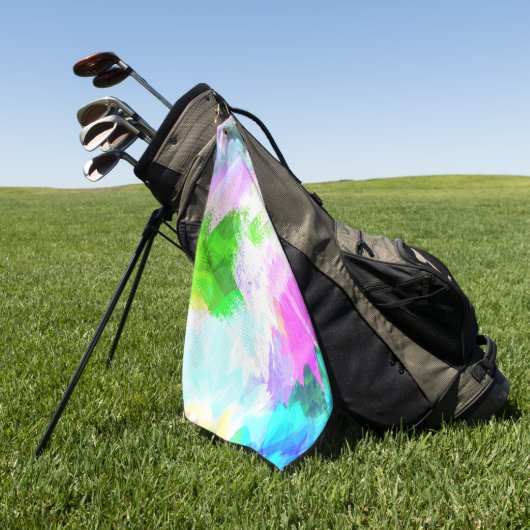 Abstrakte Aquarellfarbe Golfhandtuch (Gras)