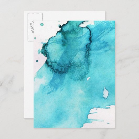 Abstrakte Aquarellfarbe, handgemalt Hintergrund 2 Postkarte (Vorne/Hinten)