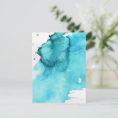 Abstrakte Aquarellfarbe, handgemalt Hintergrund 2 Postkarte (Stehend Vorderseite)