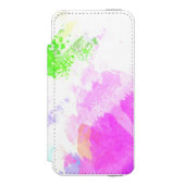 Abstrakte Aquarellfarbe Incipio iPhone Geldbeutel-Hülle (Folio Vorderseite)