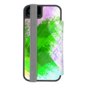 Abstrakte Aquarellfarbe Incipio iPhone Geldbeutel-Hülle (Folio Rückseite)