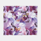 Abstrakte Aquarellfarbe Iris drucken Fleecedecke (Vorderseite (Horizontal))