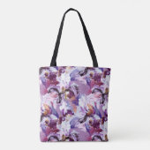 Abstrakte Aquarellfarbe Iris drucken Tasche (Rückseite)