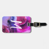 Abstrakte Aquarellfarbe: lila Sonderrosa Gepäckanhänger (Vorderseite horizontal)