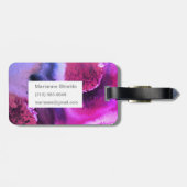 Abstrakte Aquarellfarbe: lila Sonderrosa Gepäckanhänger (Rückseite horizontal)