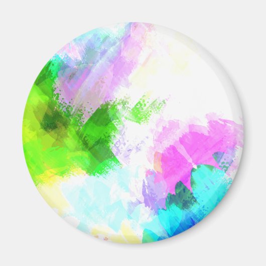 Abstrakte Aquarellfarbe Magnet (Vorne)