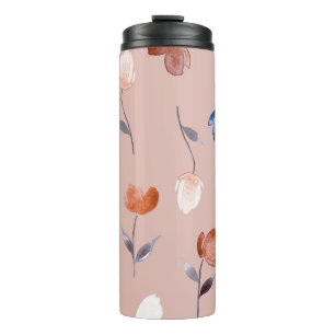 Abstrakte Aquarellfarbe: Pastell Nahtlos. Thermosbecher