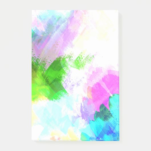 Abstrakte Aquarellfarbe Post-it Klebezettel (Vorderseite)