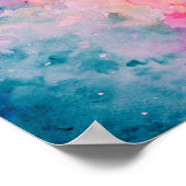 Abstrakte Aquarellfarbe Poster (Ecke)