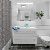 Abstrakte Aquarellfarbe Rosa Kreis Duschvorhang