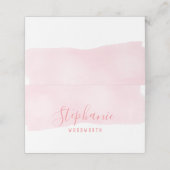 Abstrakte Aquarellfarbe Rosa Platzkarte (Außenseite Aufgefaltet)