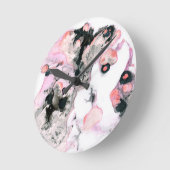 abstrakte Aquarellfarbe Runde Wanduhr (Winkel)