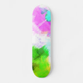 Abstrakte Aquarellfarbe Skateboard (Vorderseite)
