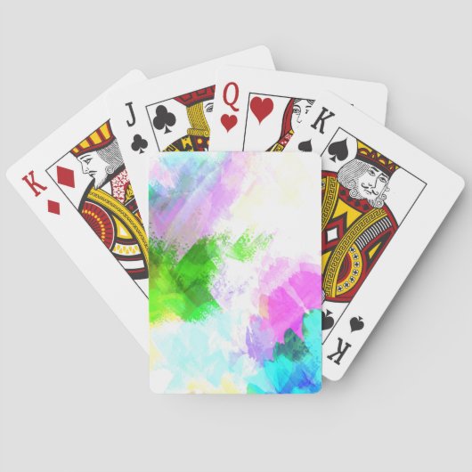 Abstrakte Aquarellfarbe Spielkarten (Rückseite)