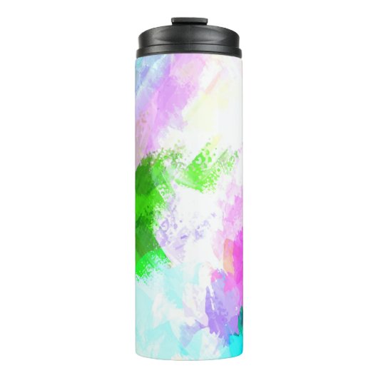 Abstrakte Aquarellfarbe Thermosbecher (Vorderseite)