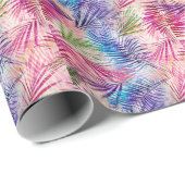 Abstrakte Aquarellfarben Blätter Allover Muster Geschenkpapier (Rolleneckpunkt)