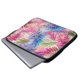 Abstrakte Aquarellfarben Blätter Allover Muster Laptopschutzhülle (Vorne Knopf)