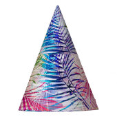 Abstrakte Aquarellfarben Blätter Allover Muster Partyhütchen (Vorderseite)