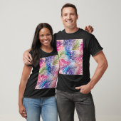 Abstrakte Aquarellfarben Blätter Allover Muster T-Shirt (Unisex)