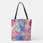 Abstrakte Aquarellfarben Blätter Allover Muster Tasche (Rückseite)