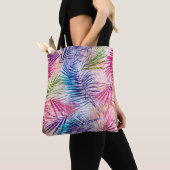 Abstrakte Aquarellfarben Blätter Allover Muster Tasche (Von Nahem)