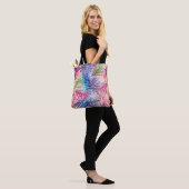 Abstrakte Aquarellfarben Blätter Allover Muster Tasche (Am Model)