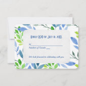 Abstrakte Aquarellfarben-Blätter UAWG Einladung (Vorderseite)