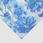 Abstrakte Aquarellfarben Blau und Weiß-Blume Seidenpapier (Detail)