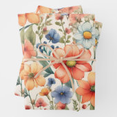 Abstrakte Aquarellfarben-Blume für jeden Fall Geschenkpapier Set (Beispiel)