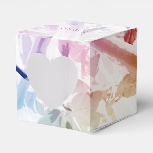 Abstrakte Aquarellfarben - Blumenzwiebelherz - Box Geschenkschachtel (Vorderseite)
