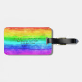 Abstrakte Aquarellfarben gestrichene Streifen Rege Gepäckanhänger (Rückseite horizontal)