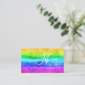 Abstrakte Aquarellfarben gestrichene Streifen Rege Visitenkarte (Stehend Vorderseite)