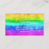 Abstrakte Aquarellfarben gestrichene Streifen Rege Visitenkarte (Rückseite)