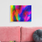 Abstrakte Aquarellfarben Gestrickte Leinwand (Insitu (Wohnzimmer))
