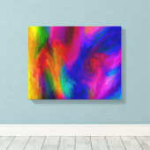 Abstrakte Aquarellfarben Gestrickte Leinwand (Insitu (Holzboden))