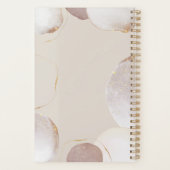 Abstrakte Aquarellfarben Glittering Luxus Elegante Planer (Rückseite)