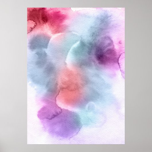 Abstrakte Aquarellfarben, handgemalt 10 Poster (Vorne)