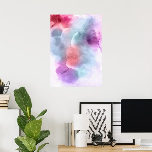 Abstrakte Aquarellfarben, handgemalt 10 Poster (Heimbüro)