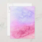 Abstrakte Aquarellfarben, handgemalt 11 Postkarte (Vorne/Hinten)