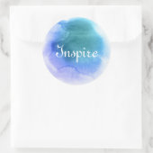 Abstrakte Aquarellfarben, handgemalt 12 Runder Aufkleber (Tasche)