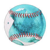 Abstrakte Aquarellfarben, handgemalt 2 3 Baseball (Rückseite)