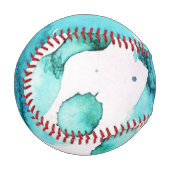 Abstrakte Aquarellfarben, handgemalt 2 3 Baseball (Vorderseite Links)