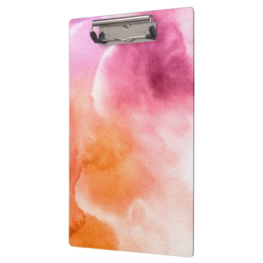 Abstrakte Aquarellfarben, handgemalt 3 3 Klemmbrett (Links)