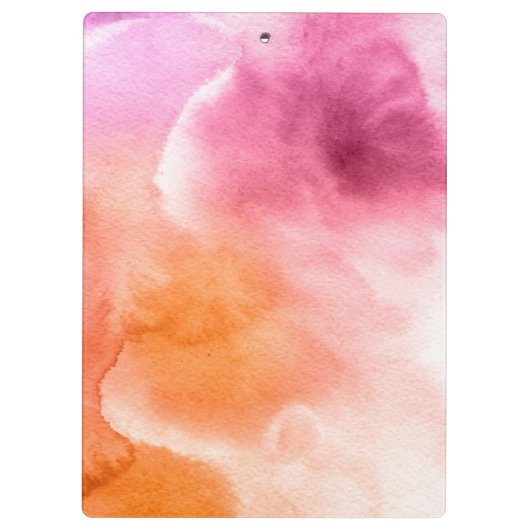 Abstrakte Aquarellfarben, handgemalt 3 3 Klemmbrett (Rückseite)