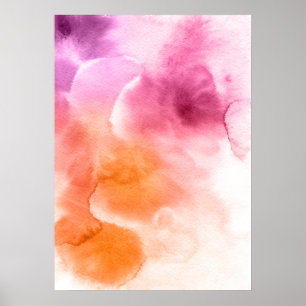 Abstrakte Aquarellfarben, handgemalt 3 Poster